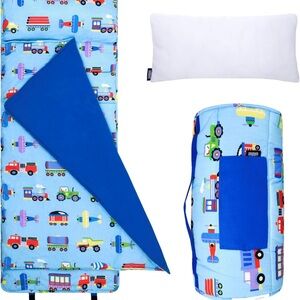 Wildkin Original Nap Mat with Reusable Pillow for Boys & Girls,